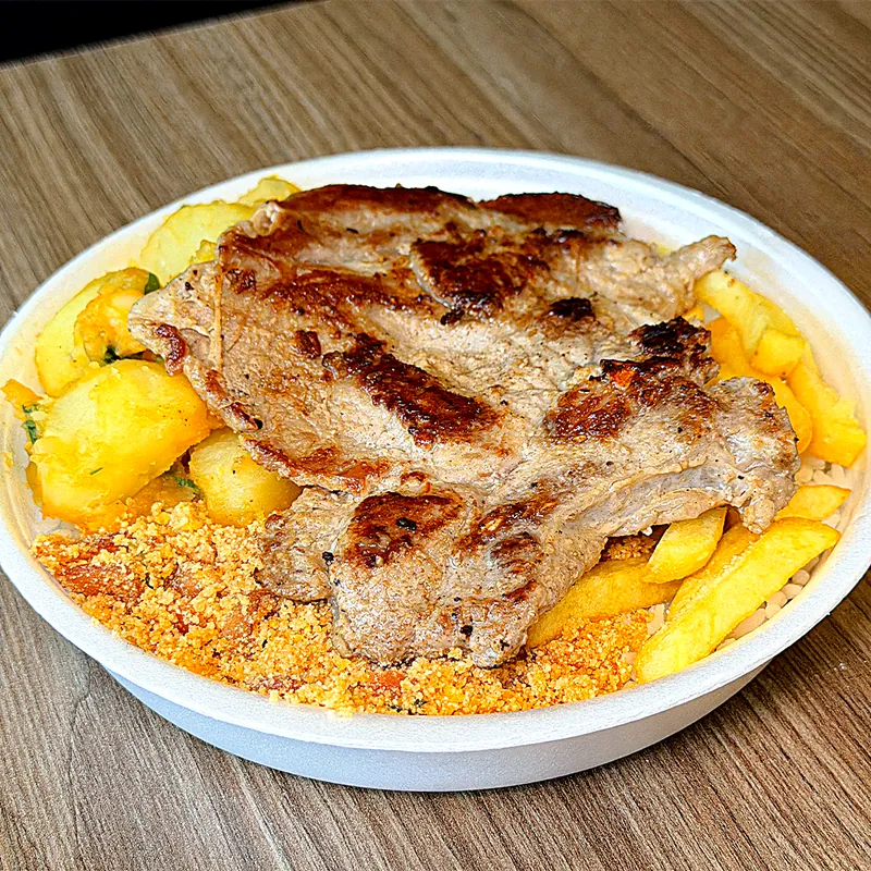 Marmitex Bisteca Suína